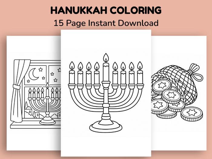 Hanukkah Colouring Pages | 15 Printable Hanukkah Colouring Sheets for Children