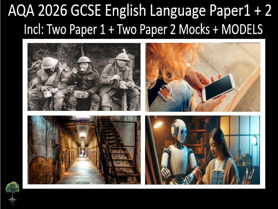 Four AQA 2026 GCSE English Language Paper 1 + 2 Mocks | Models