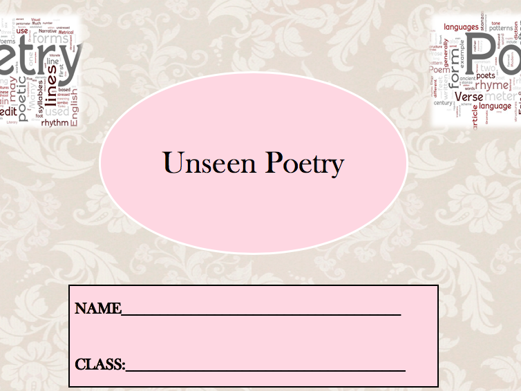 Unseen poetry booklet