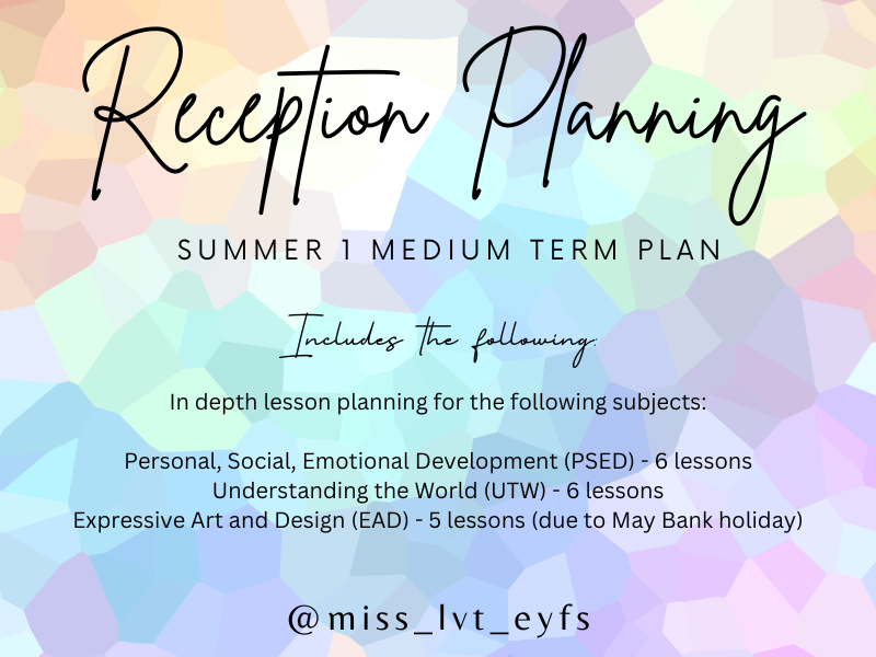 Summer 1 EYFS, Reception Medium Term Plan