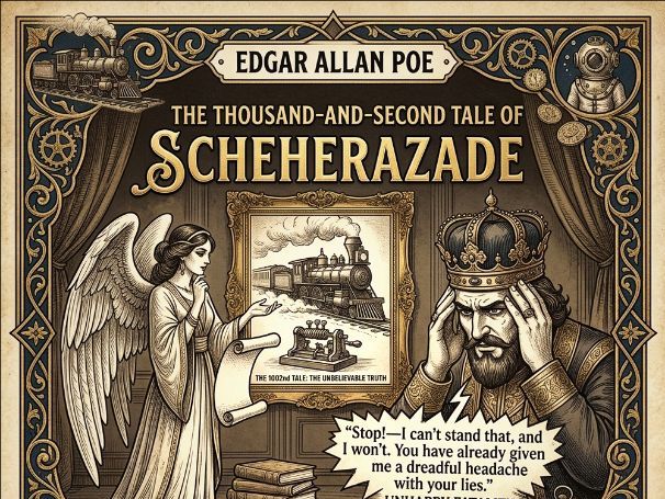 Tale of Scheherazade by Edgar Allan Poe | Q&A Analysis Satire Sub Plan