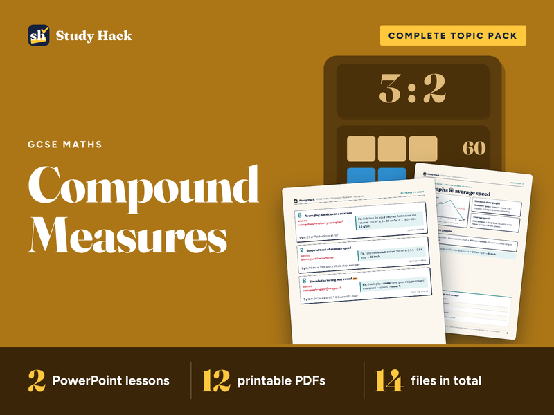 GCSE Maths Compound Measures Complete Topic Pack