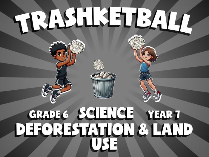 Deforestation & Land Use TRASHKETBALL Science Game | No-Prep Year 7 Review Activity