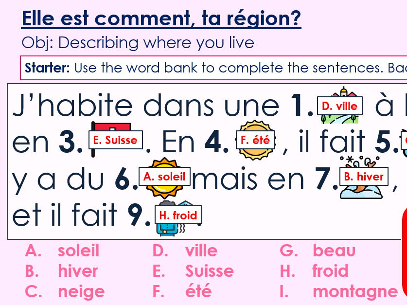 Dynamo 2 Rouge: Module 4. Unit 1, Elle est comment, ta région?