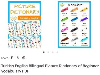 Turkish English Bilingual Picture Dictionary of Beginner Vocabulary PDF