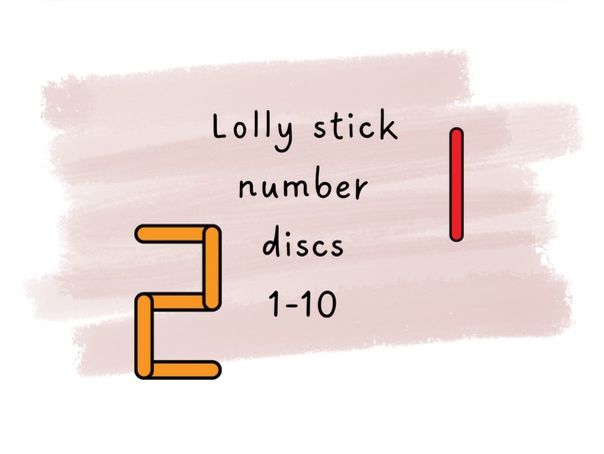 Lolly stick discs 1-10