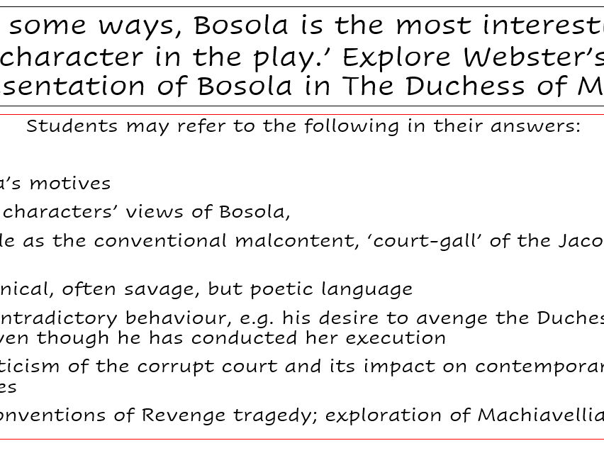 Edexcel A-Level English Literature - Bosola Essay PowerPoint