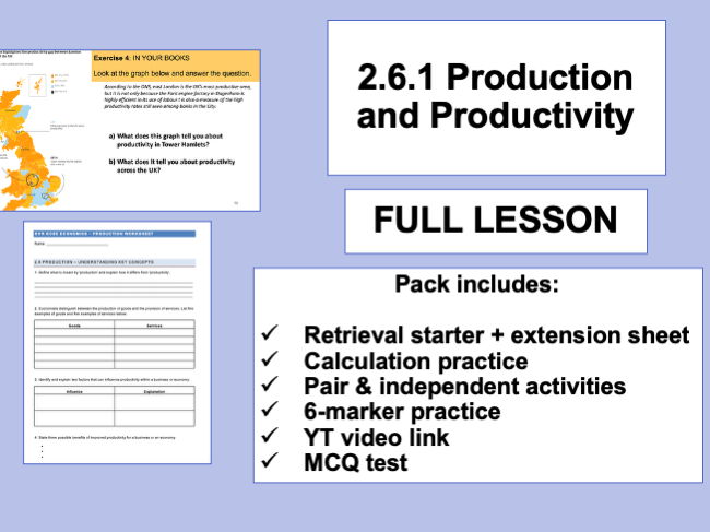 2.6.1 Production and Productivity - GCSE Economics OCR