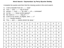 AQA Power and Conflict Poetry Anthology: Word Searches and Answers