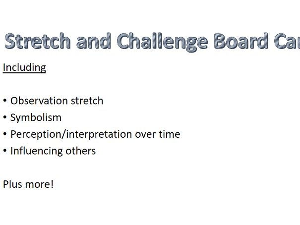 History/ Humanities Stretch and Challenge Board Cards for your classroom