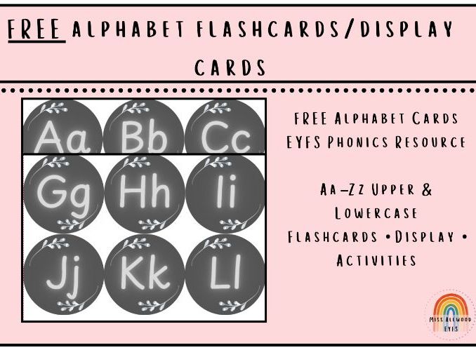 FREE Alphabet Flashcards EYFS