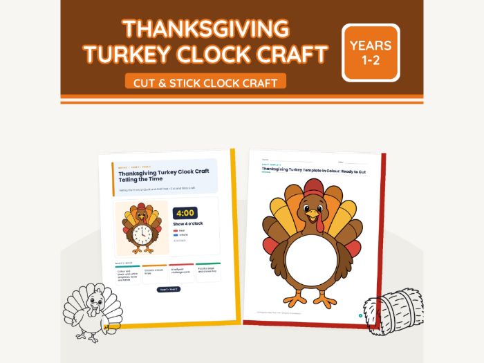 Turkey Clock Craft: Telling the Time