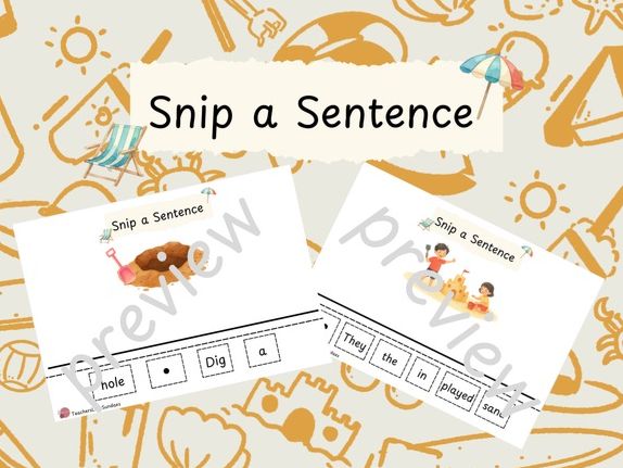 Seaside Snip a Sentence