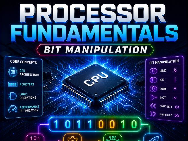 Processor Fundamentals. Bit manipulation |CS PPT +Worksheets +Activity + Mcq Quiz + Answers_Marking