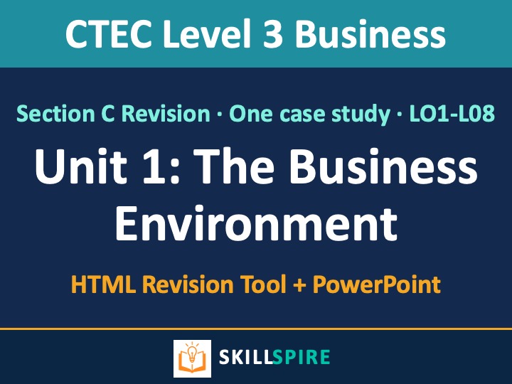 CTEC Level 3 Business Unit 1 | Section C Revision | Interactive HTML ...