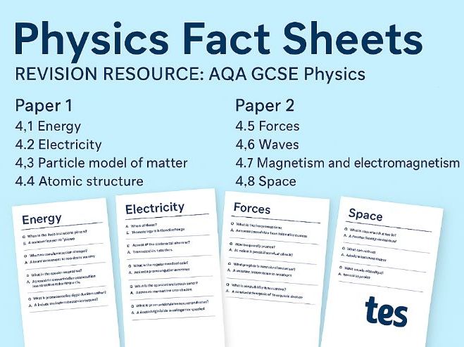 AQA GCSE Physics Fact Sheets