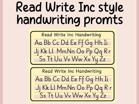 Read Write Inc style- handwriting guides-letter formation- desktop letters