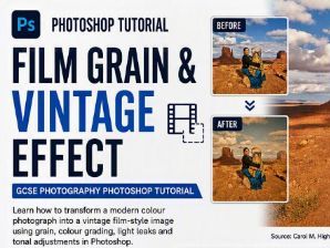 Photoshop Film Grain effect GCSE Tutorial