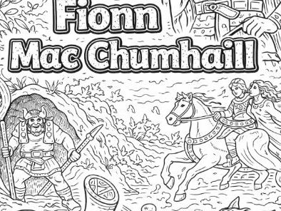 Fionn Mac Chumhaill Colouring Page Irish mythology