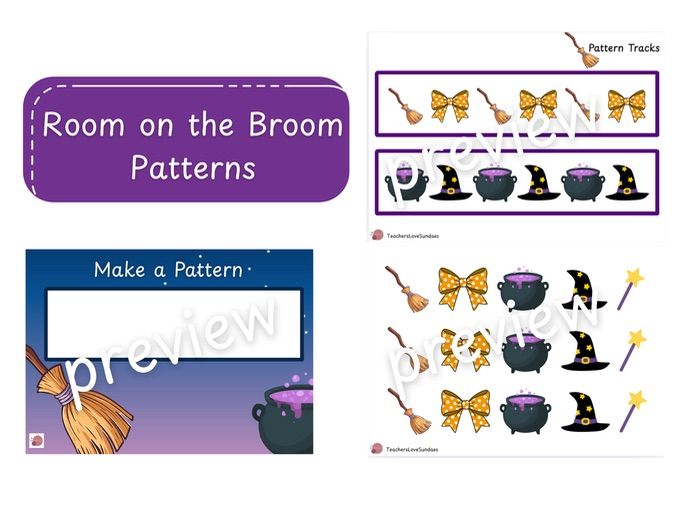 Room on the Broom Repeating Patterns