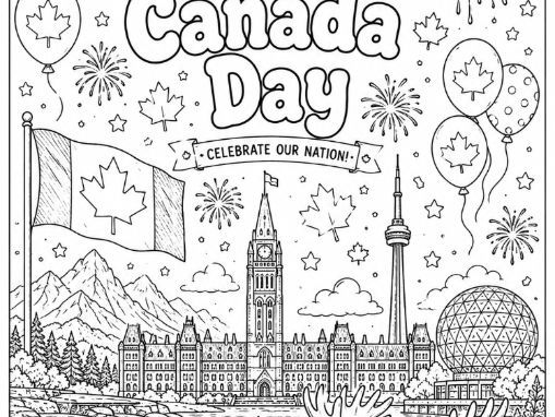 Canada Day Colouring Sheet