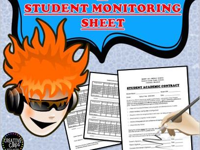 Academic Student Contract and Weekly Monitoring Sheet