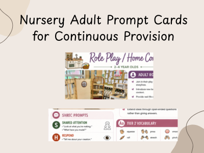 Nursery Continuous Provision Adult Prompt Cards