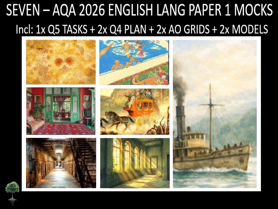 SEVEN - AQA PAPER 1 | 2026 FULL MOCKS | Q5 TASKS | Q4 PLAN | AO GRIDS | MODELS