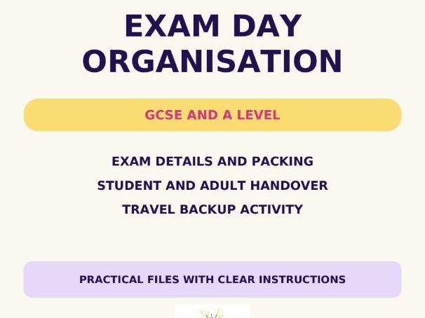 Exam Day Organisation Checklist and Backup Plan