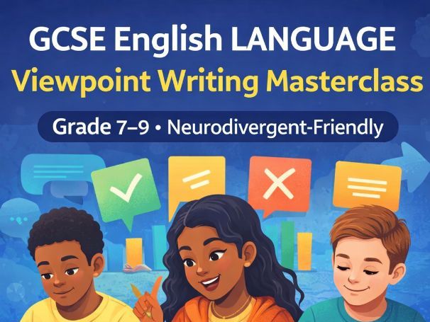 GCSE English Language Viewpoint Writing Masterclass (Grade 7–9) | 30 Techniques | Neurodivergent-Fri