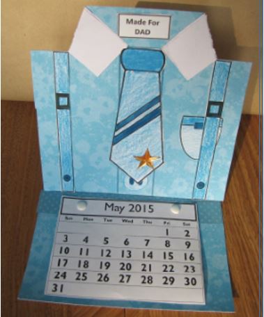 Father's Day Craft - Shirt Desktop Calendar