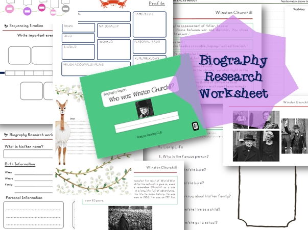 Biography Research Report Winston Churchill Biography Worksheet By