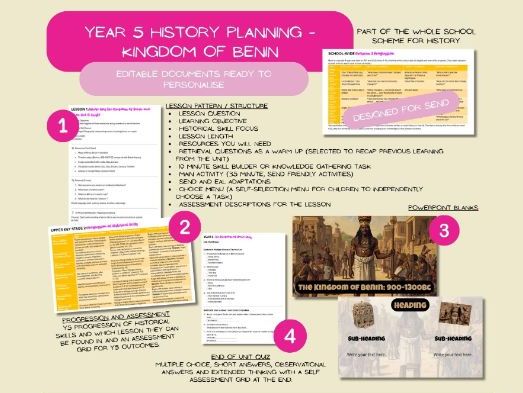 Year 5 history unit The Kingdom of Benin SEND supportive