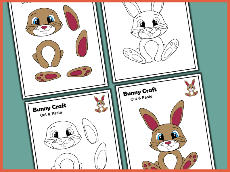 Bunny Cut and Paste Craft | Spring & Easter | Build a Rabbit | Fine ...