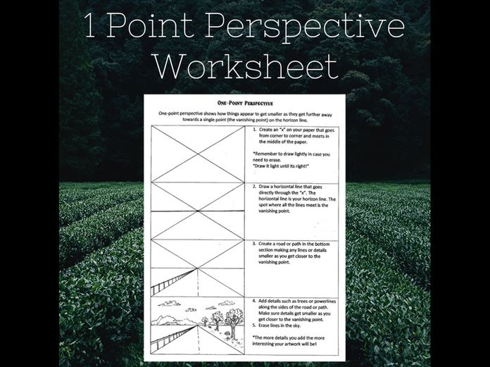 1 point perspective art worksheet