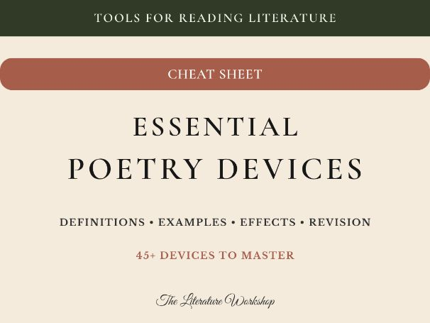 Poetic Techniques Cheat Sheet (GCSE, BFI & A-Level English)