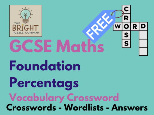 GCSE Maths - Foundation - Crossword - Percentages