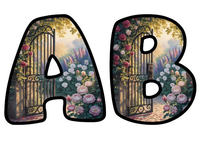 The Secret Garden Writing Story Alphabet Lettering Set | Classroom Display | Upper & Lowercase, 0-9