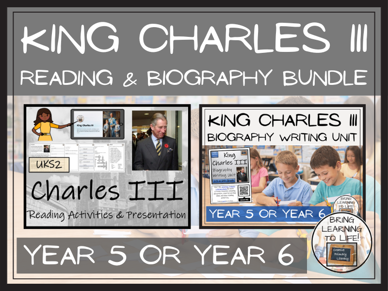 King Charles III Reading Comprehension & Biography Bundle | UKS2