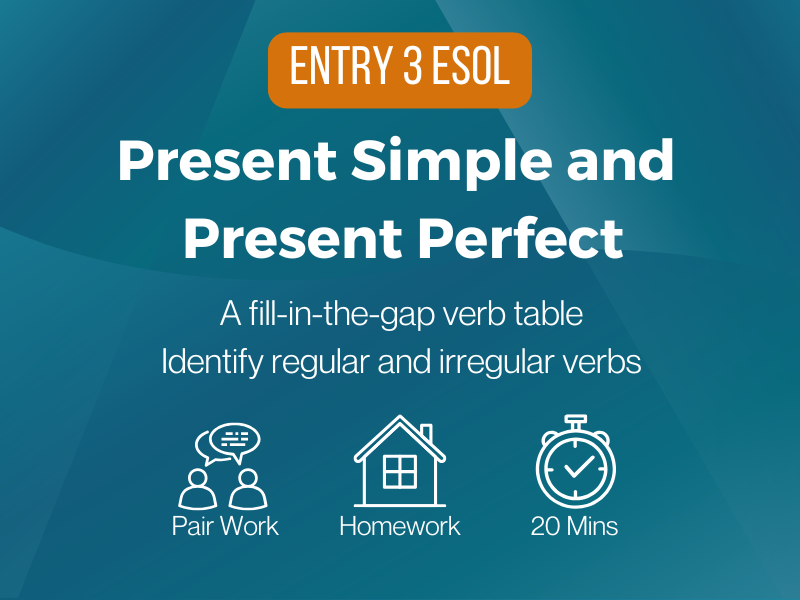 Past Simple and Present Perfect (ESOL Entry 3)
