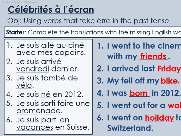 NEW 2026 GCSE French. Foundation/ Vert. Module 8. Unit 2. Célébrités à l’écran