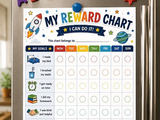 Children’s Reward Chart – Positive Behaviour Tracker for Children