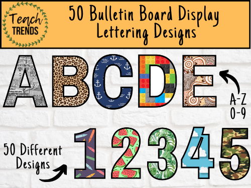 50 Bulletin Display Board Letters & Numbers Designs