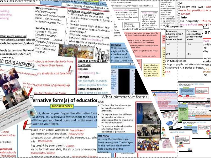 AQA GCSE Sociology: Education Unit Bundle