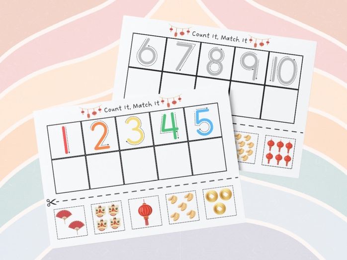 Chinese/Lunar New Year - Count it, Match it 1-10