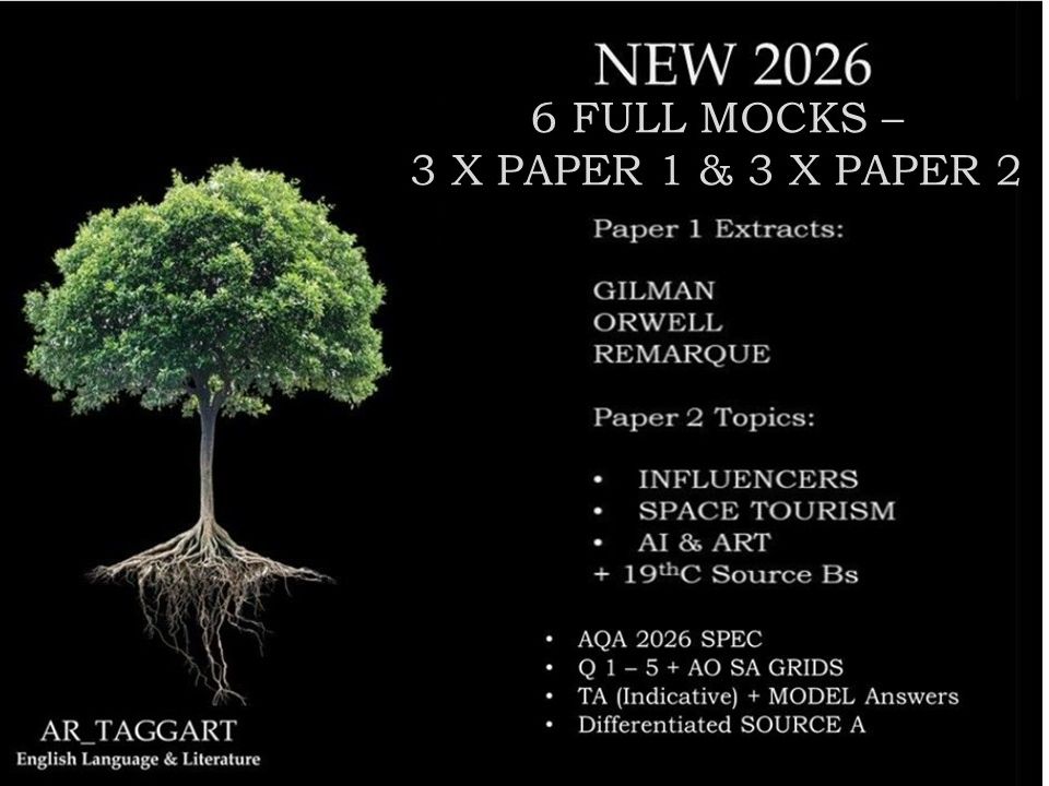 PAPER 1 & PAPER 2  (6) 2ND  PACK | FULL 2026 MOCKS  | AO GRIDS