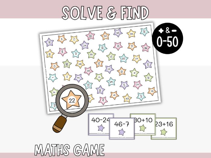 Solve & Find - Addition & Subtraction Within 50