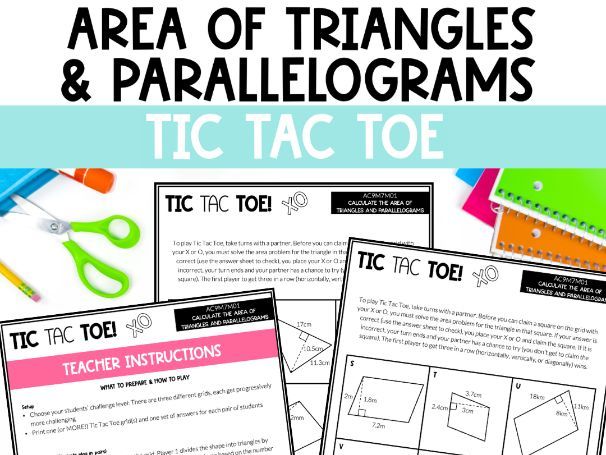 Area of Triangles and Parallelograms Activity Pack [AC9M7M01]
