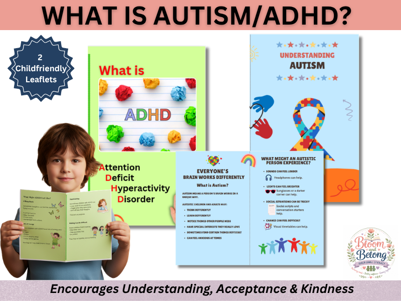 Understanding Autism and ADHD for Children | Neurodiversity Awareness Leaflets | PSHE | SEND | Emoti