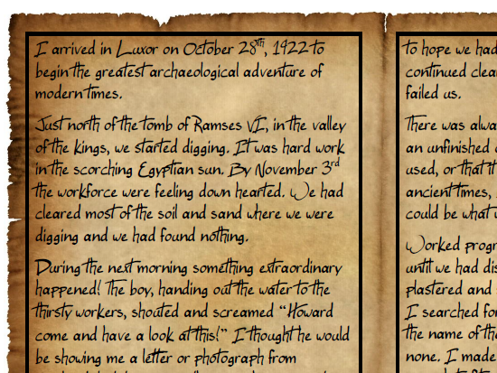 Howard Carter Diary Comprehension